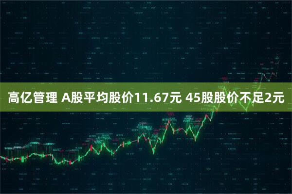 高亿管理 A股平均股价11.67元 45股股价不足2元